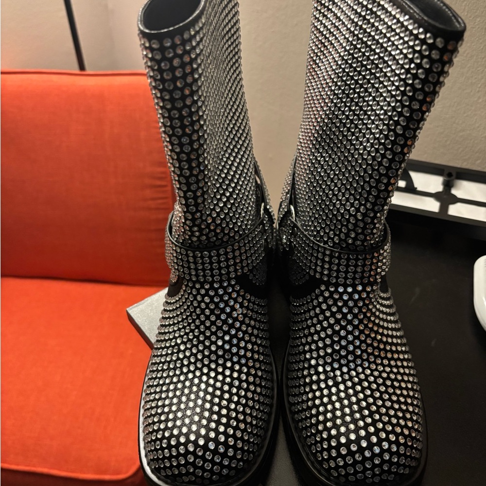 Sparkling Rhinestone Boots